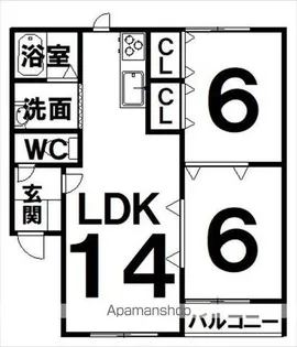 ヴィラ・フローレンス【2階】の間取り